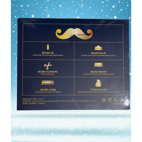 Jurgen K Beard Care Kit NEW Sealed 2026 Exp – Oil Balm Brush Comb Gift Set - Picture 4 of 4